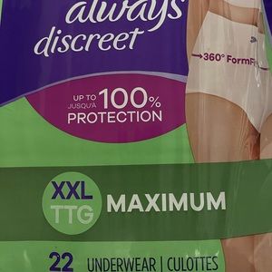 Always discreet womens disposable underwear size 2xl